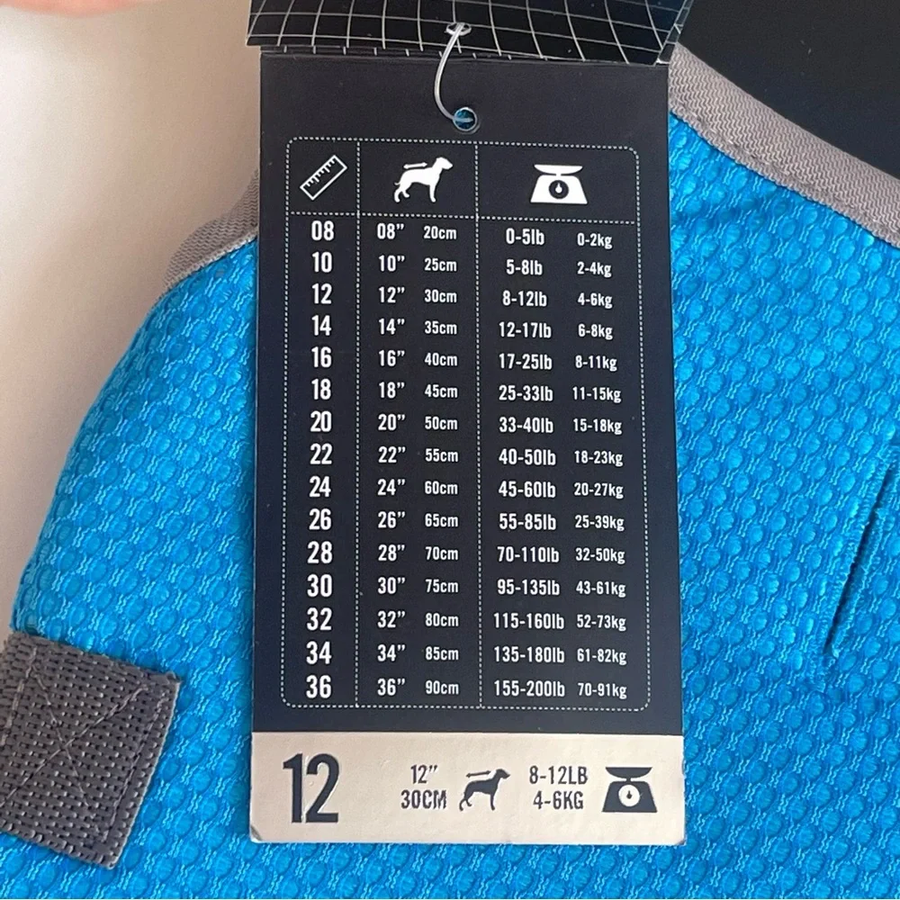 Canada Pooch Chill Seeker Cooling Vest - Blue - Size 12